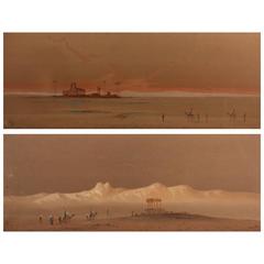 Pair of Orientalist Paintings, Egyptian Desert Scenes by H. S. Lynton 3