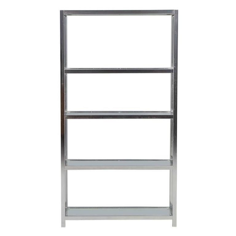 Vintage Polished Chrome Etagere For At 1stdibs Vintage Polished Chrome Etagere For