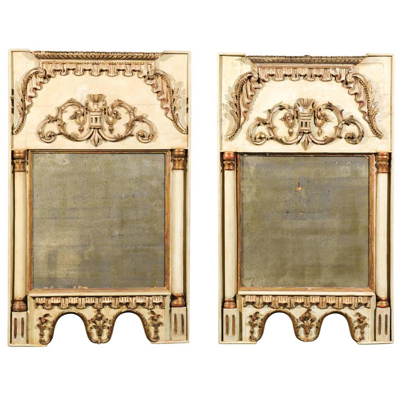 Pair of 19th Century Italian Mirrors For Sale