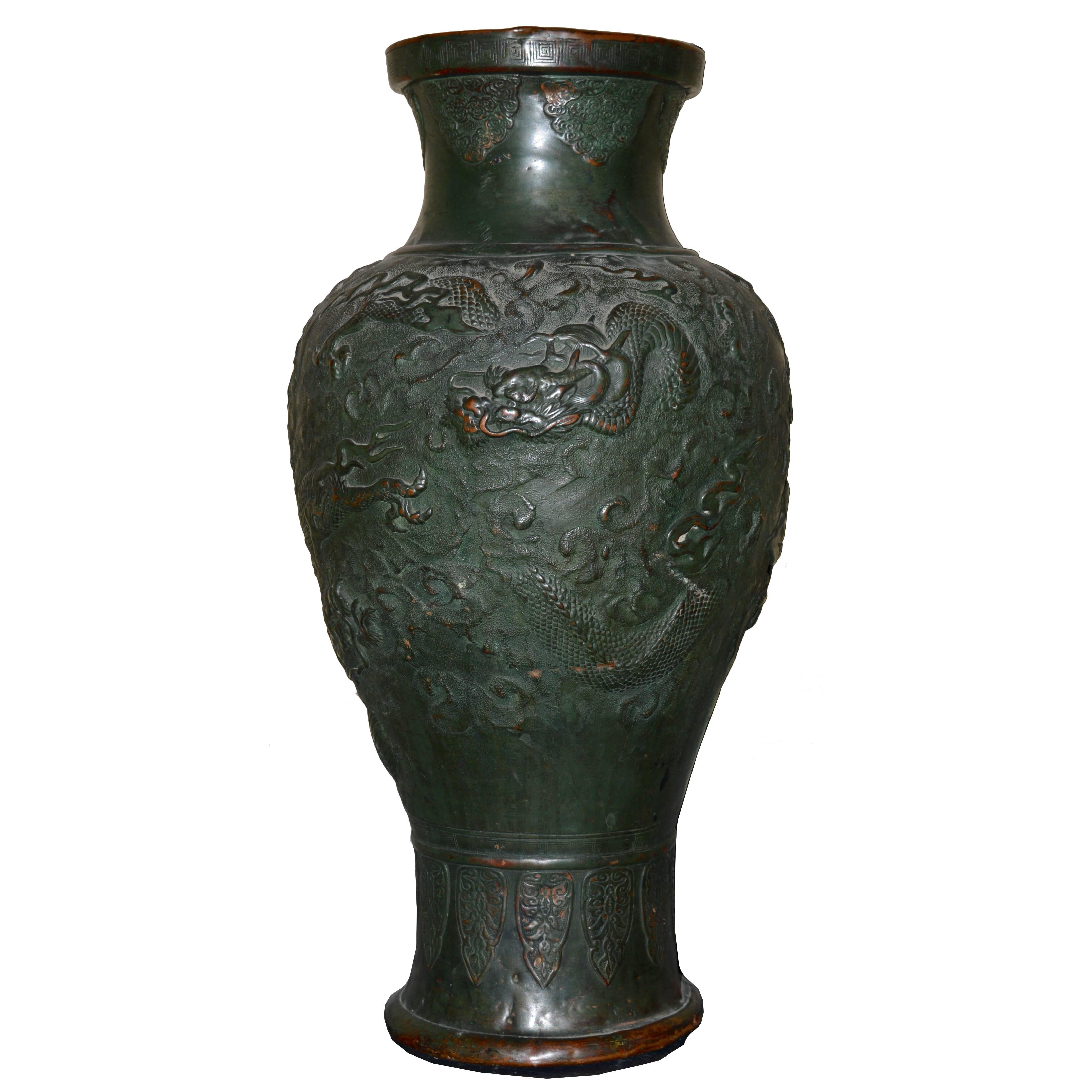 Large 19th Century Chinese Temple Vase or Urn