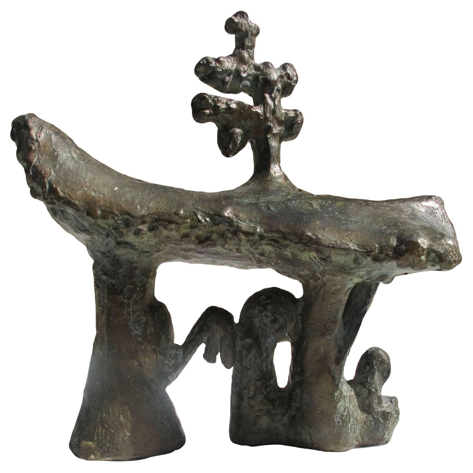 Bronze Sculpture "Temple Franco-japonais" by Catherine Val For Sale