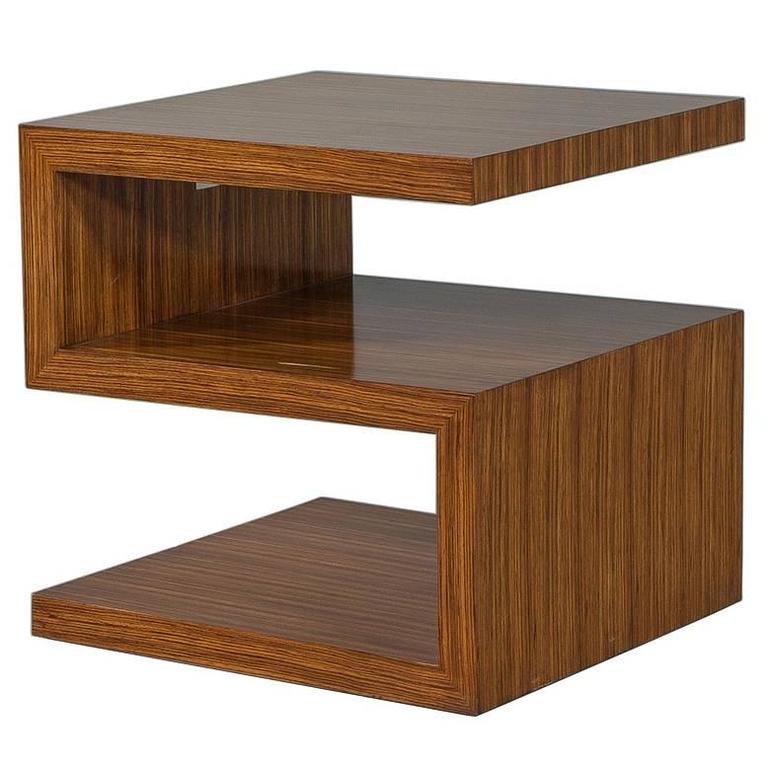 EJ Victor Zebrawood End Table by Allison Paladino at 1stDibs
