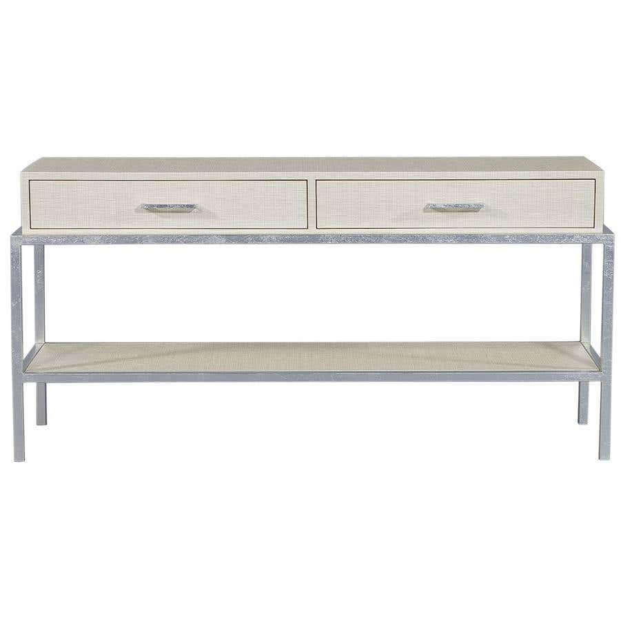 EJ Victor Linen Wrap Warren Console at 1stDibs