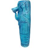Vase-Skulptur aus blau glasiertem Steingut von Angelo Ungania, um 1940