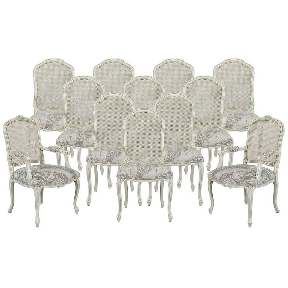 Set of 6 Louis Quinze Custom Dining Side Chairs