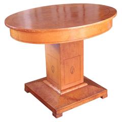 Swedish Jugendstil Period Oval Center Table