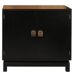 Elegant Mahogany Cabinet by Renzo Rutili in Black Lacquer 6