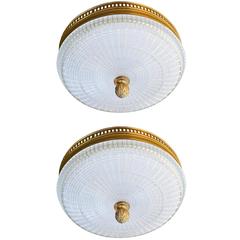 Pair of French Flush Mount