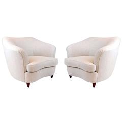 Pair of Large Armchairs in the Manner of Gio Ponti 9