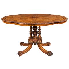 19th Century Shaped Centre Table with Inlay and Gilt Metal by Gillows 12