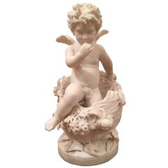 19th Century Italian Marble Statue ‘Amor Della Terra’ by Cesare Lapini