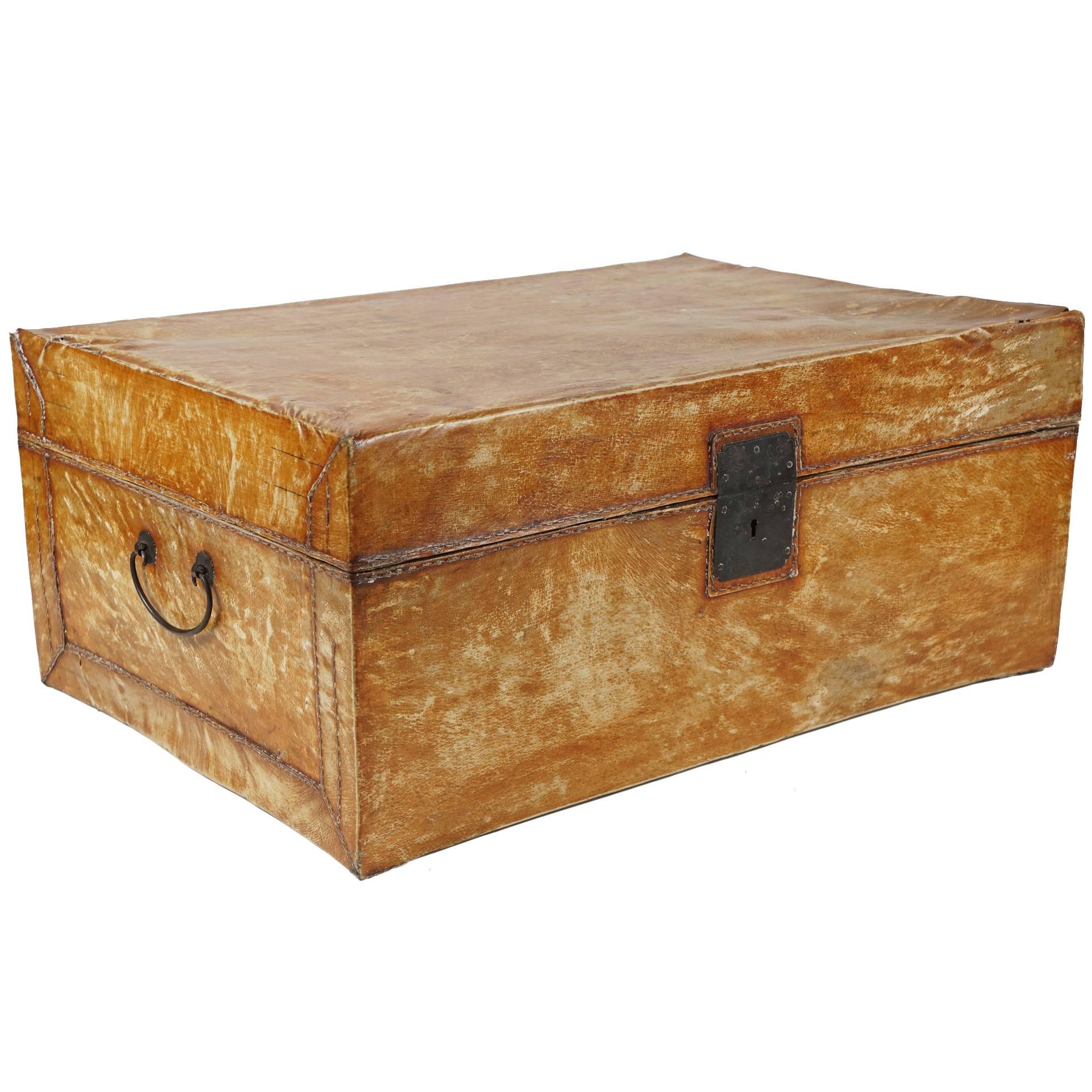 Camphor Wood and Pig Skin Covered Trunk from the Estate of Bunny Mellon