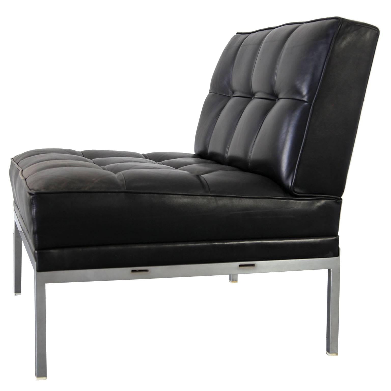 Leather Lounge Chair "Constanze" by Johannes Spalt, Produced by Wittmann
