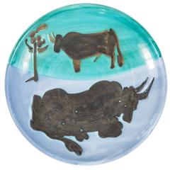"Toros" Madoura Ceramic Plate by Pablo Picasso 6