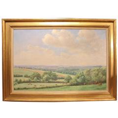 Landscape Oil Painting by Frederick A. Bishop, Signed 1906