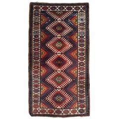 Antique Late 19th Century Kazak Borjalu Wool Carpet