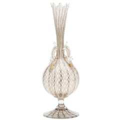Antique Italian Fa�çon De Venise Glass Vase, 19th Century