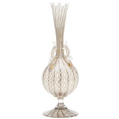 Antique Italian Façon De Venise Glass Vase, 19th Century