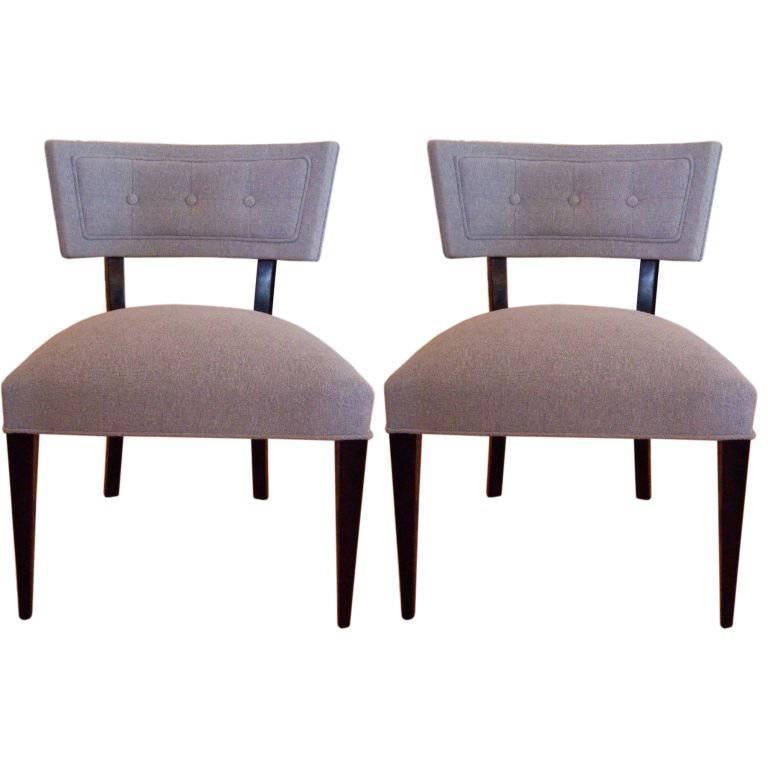 Pair of Midcentury Slipper Chairs