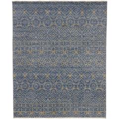 Transitional Area Rug in ‘Morjim Beach’ Blue with Modern Style