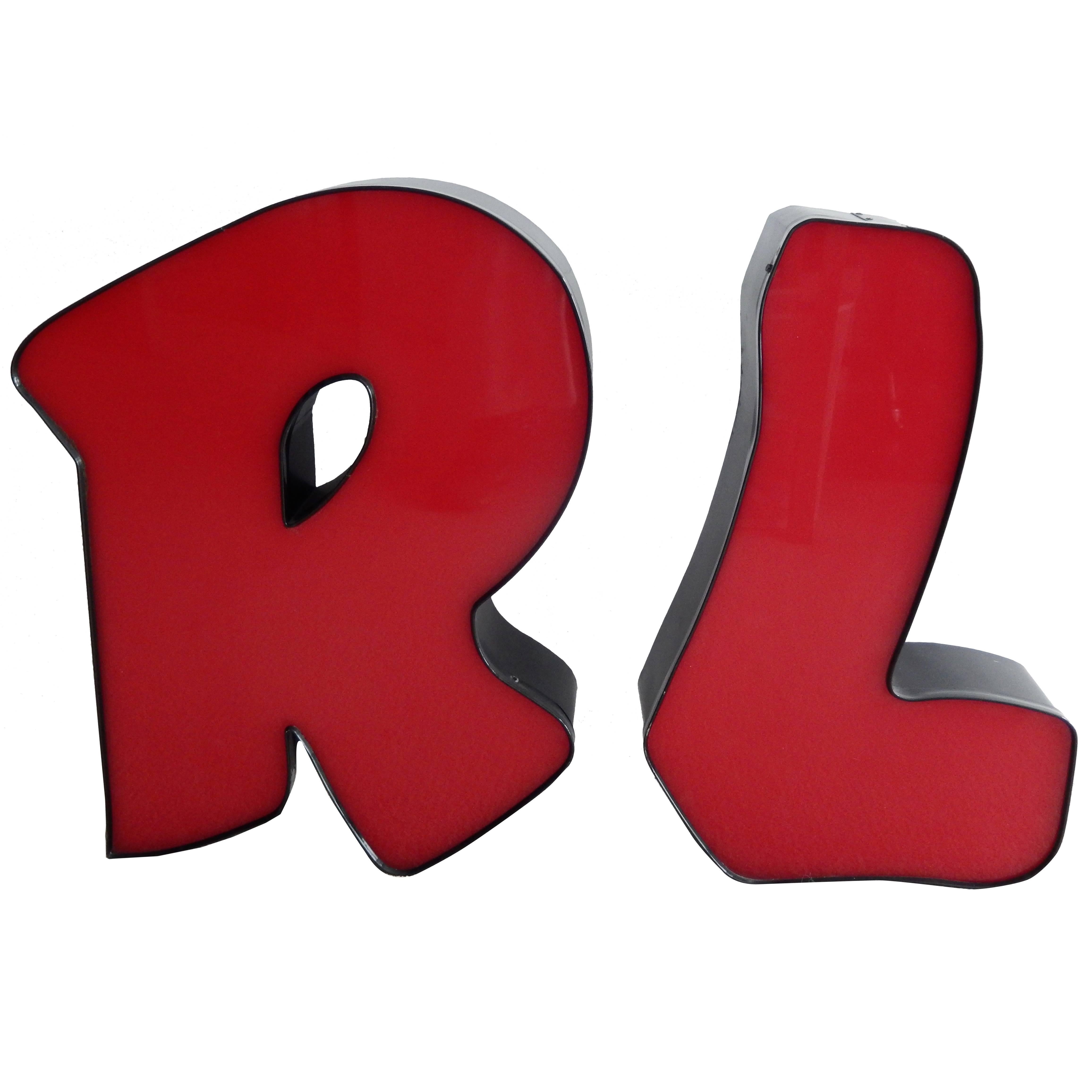 R and L "Pop Art" Commercial Sign Letters