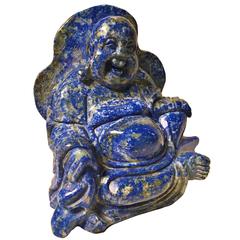 Natural Lapis Lazuli Happy Buddha Statue
