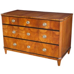 Handsome Austrian Biedermeier Cherrywood Three-Drawer Chest