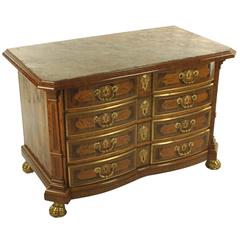 Rare Baroque Chest of Drawers, with Authentic Marble Top, circa 1750-1760