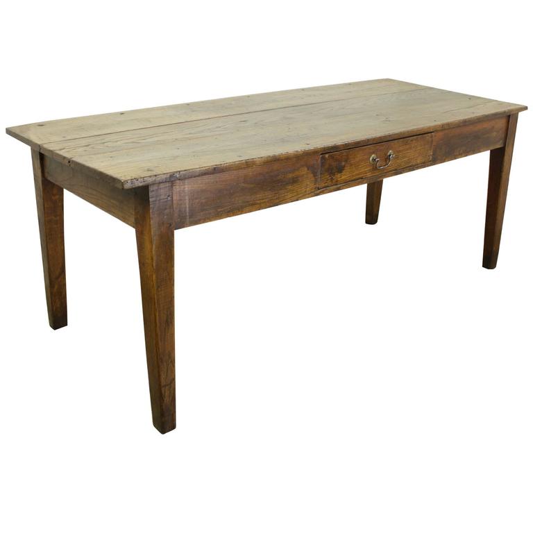 Antique French Chestnut Farm Table at 1stdibs