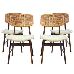 Set of Four Dutch Rattan Chairs