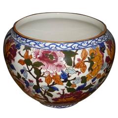 Vintage Porcelaine "Cache-pot" Gien Pivoine Decor