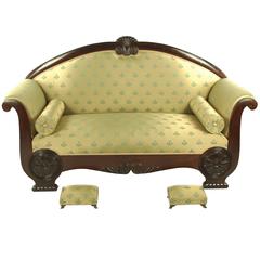 Comfortable Biedermeier Period Sofa, circa 1830, Mahogany