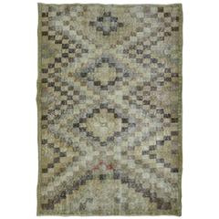 Vintage Weathered Turkish Rug 5