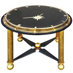 Vintage Jacques Adnet  style "Clock" Coffee Table