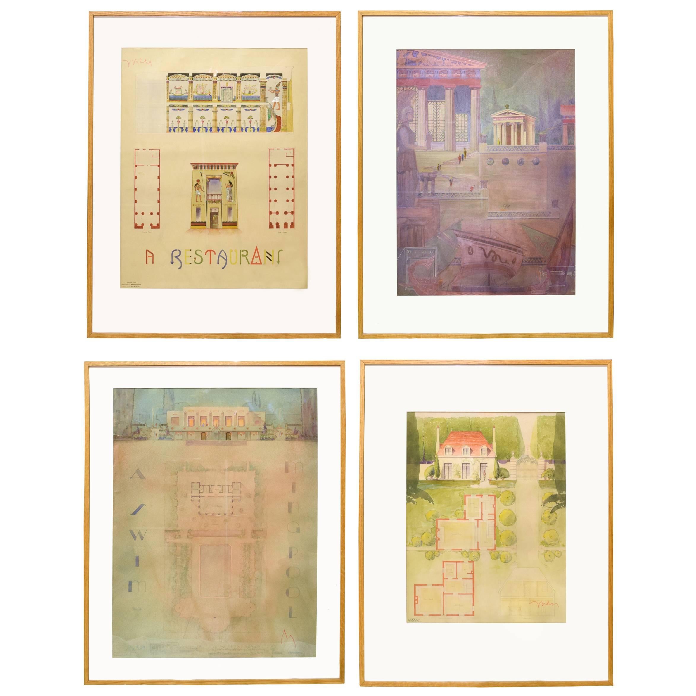 Set of Four Architectural Presentation Renderings