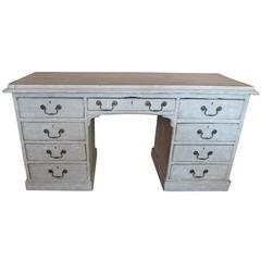 English 19th Century Painted Knee-Hole Writing Desk 6