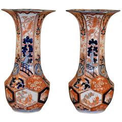 19th Century Pair of Imari Vases
