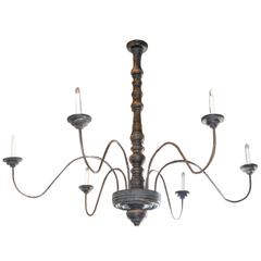 Large Tuscan Walnut Chandelier