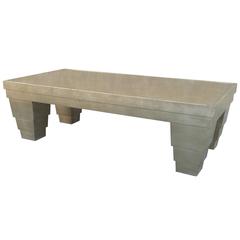 Memphis Style Coffee Table in Silver Leaf Finish