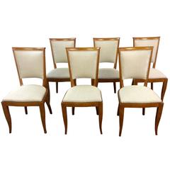 Art Deco French Dining Chairs Set of Six