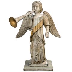18th Century Carved Figure of an Angel