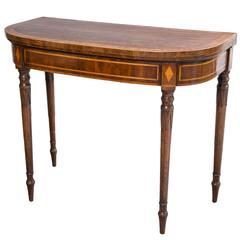 Sheraton Period Mahogany Card Table