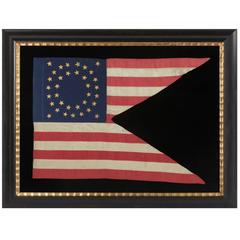 35 Star Silk Cavalry Guidon With Gilt-Painted Stars