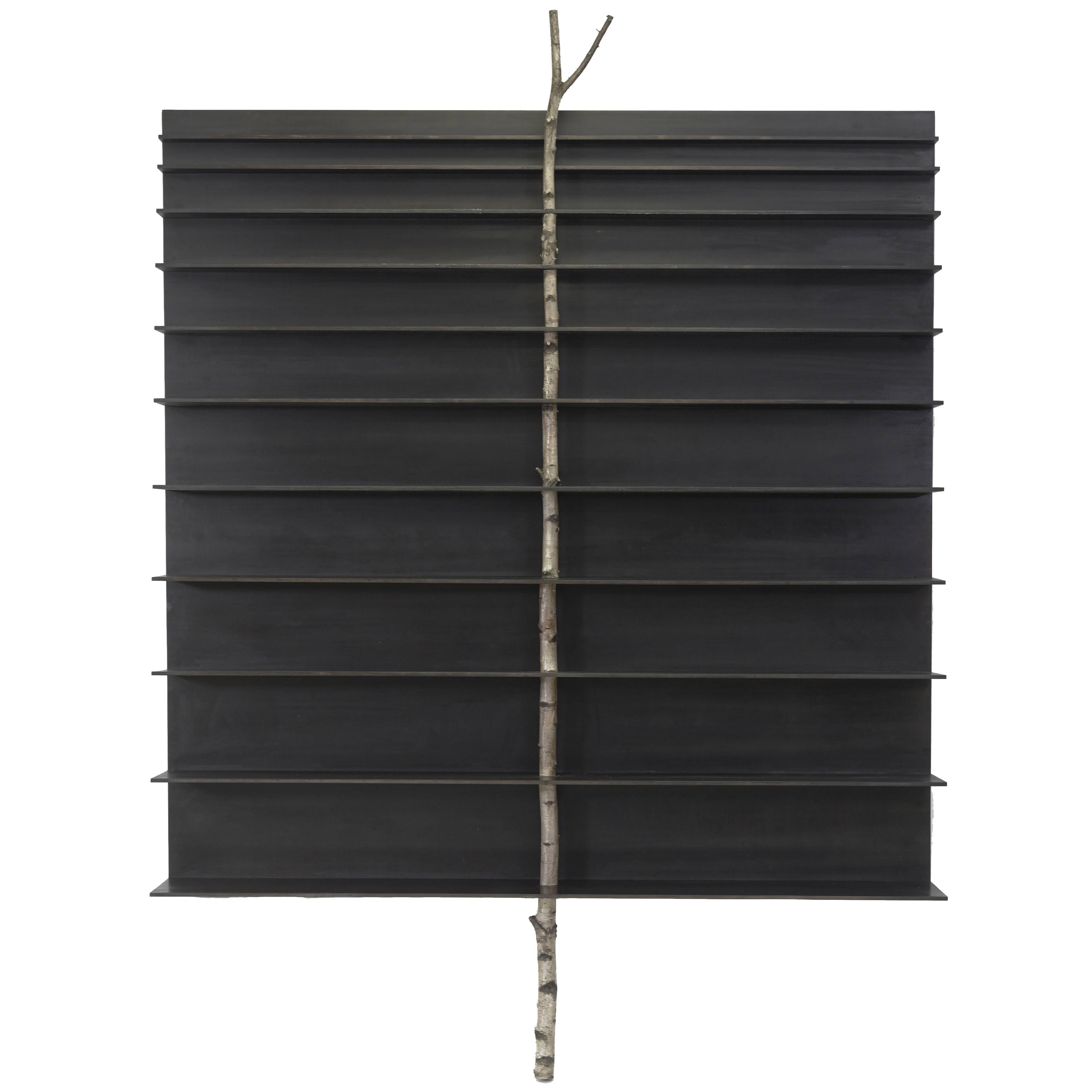 Andrea Branzi, "Tree 5" Cabinet, Bookshelf, Birch Wood, Aluminum, 2010