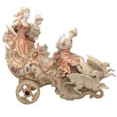 Antique Sitzendorf Porcelain Carriage