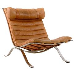 Brown Leather Ari Chair, by Arne Norell
