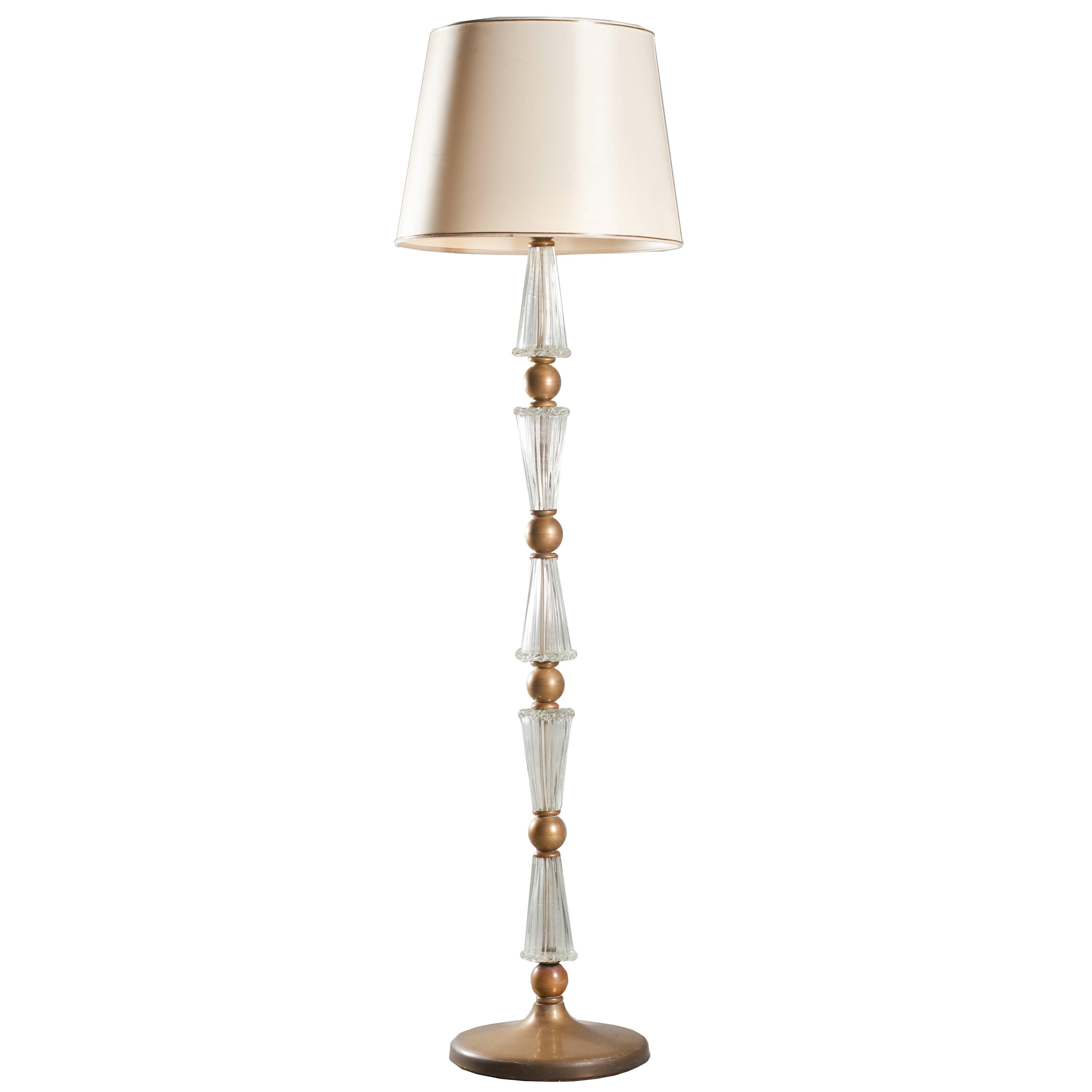 Wonderful Floor Lamp Attributed to Barovier For Sale