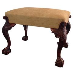 Late 19th century cabriole leg stool