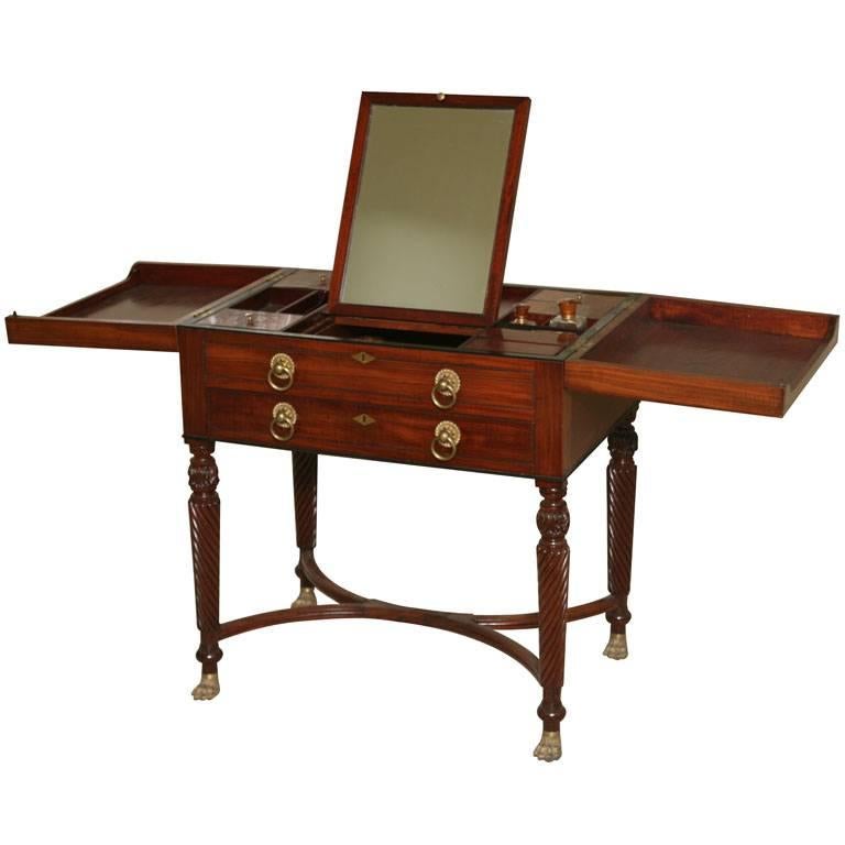 19th Century Directoire Gentleman Dresser Table in solid Mahogany