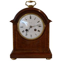 Mahogany and Inlay Striking Mantel Clock Mahogany and Inlay Striking Mantel Clock